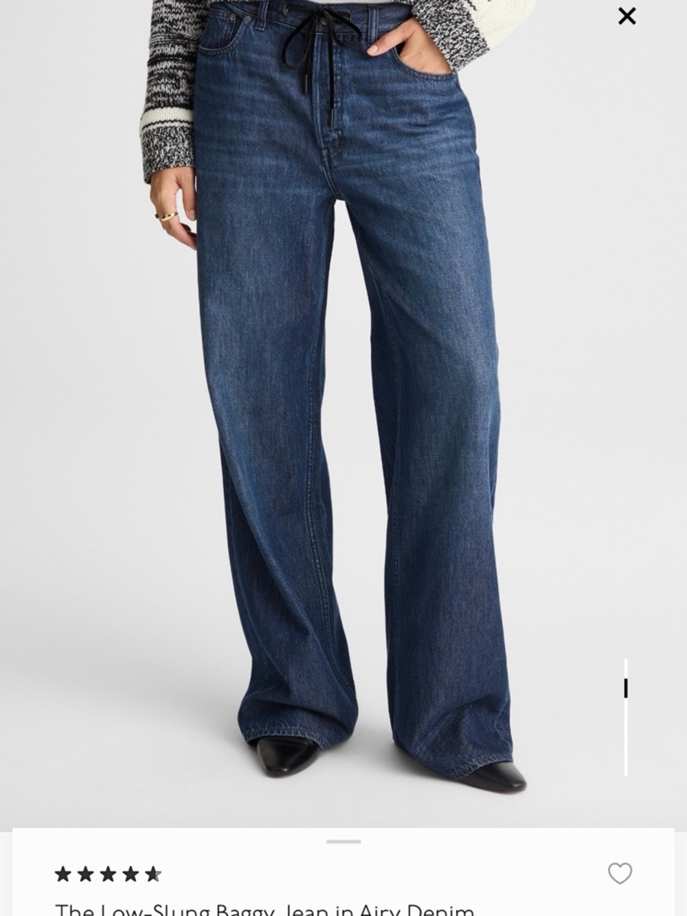 Madewell low slung baggy jeans - Picture 2 of 3